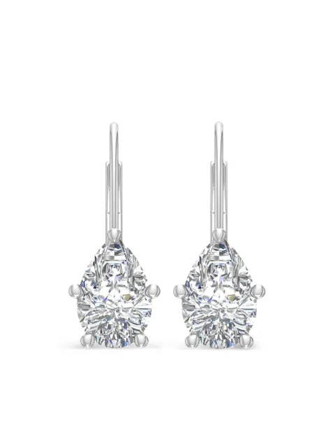 Tilla 14K white gold diamond earrings Silver DEA1056