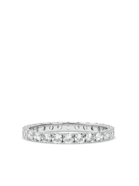 Tilla 14K white gold lab grown diamond wedding band ring Silver WB45