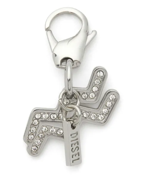 Diesel metal aquarius charm with rhinestones Silver X10796P9132