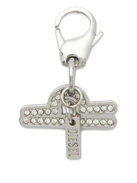 Diesel metal libra charm with rhinestones Silver X10792P9132