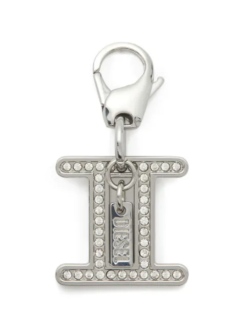 Diesel metal gemini charm with rhinestones Silver X10788P9132