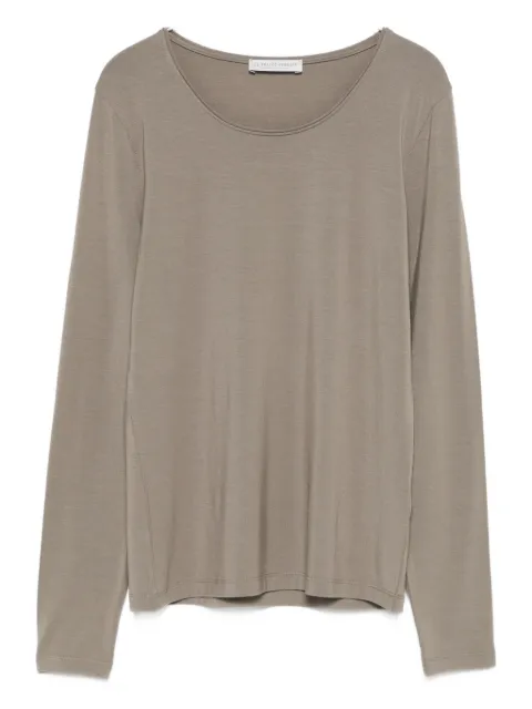 Le Tricot Perugia crew neck blouse Brown 66320