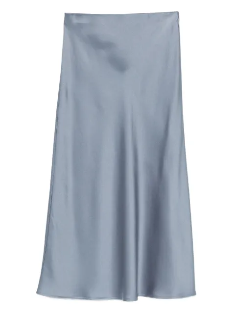Le Tricot Perugia pleated A-line skirt Blue 66075