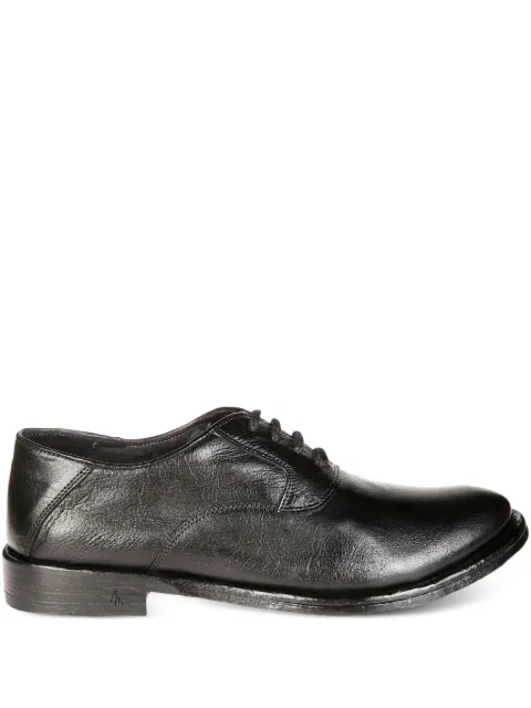 MORGILLO leather Oxford shoes Black 73513PASOLINI