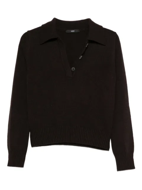 SAPIO polo-collar sweater Brown V54507