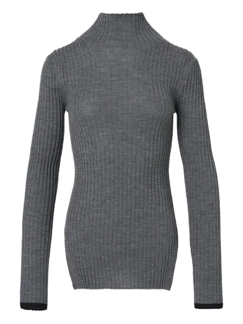Plan C ribbed-knit turtleneck sweater Grey DVCMA52KG8FW003