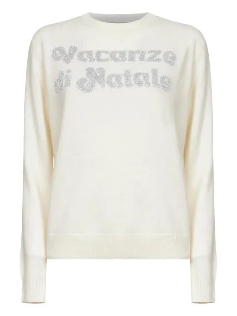 MC2 Saint Barth jacquard embroidered sweater White QUE0010