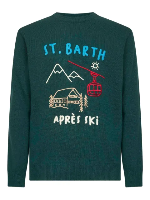 MC2 Saint Barth artwork-embroidered sweater Green HER000102029I
