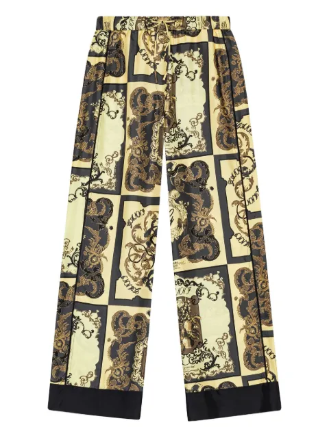 GANNI printed trousers Gold W0890