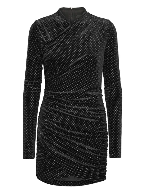 ROTATE BIRGER CHRISTENSEN long-sleeve velvet mini dress Black 114914100
