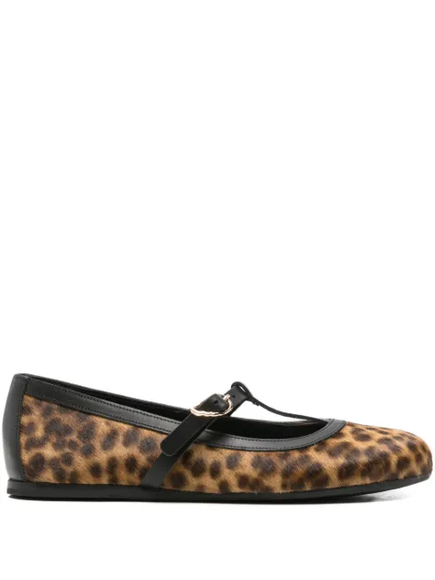 Ancient Greek Sandals Aerati leopard-print ballet flats Brown AERATIPONYLYNX