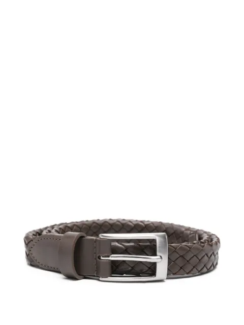 Canali braided leather belt Brown KC0050327482