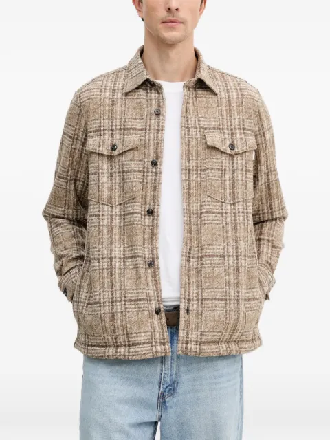 Joop! button-up check-pattern shirt jacket Neutrals 30048785