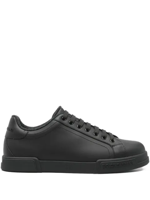 Dolce & Gabbana leather sneakers Black CS2373AQ453