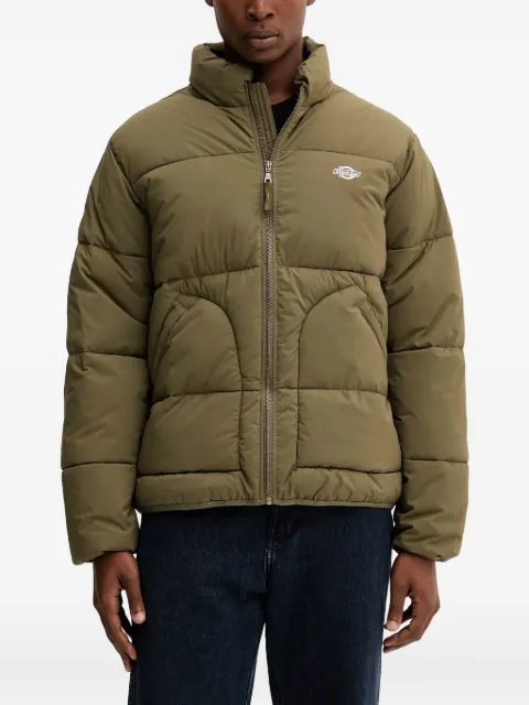 DICKIES Summerdale logo-detail quilted jacket Green DK0A87OG