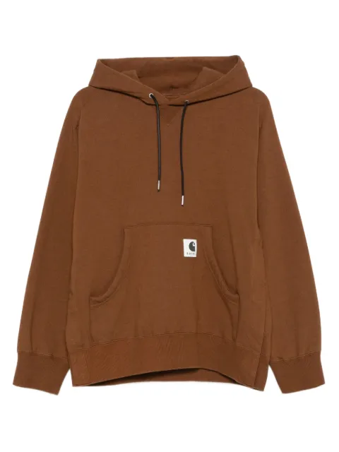 sacai x Carhartt WIP pocketed hoodie Brown 2500993S642