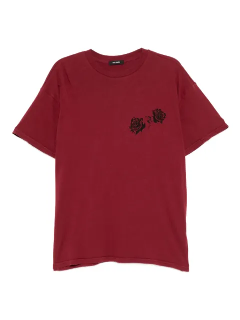 Willy Chavarria rose-print T-shirt Red WCJSY0147006