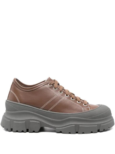 Sofie D'hoore lace-up platform sneakers Brown FEATLNAP