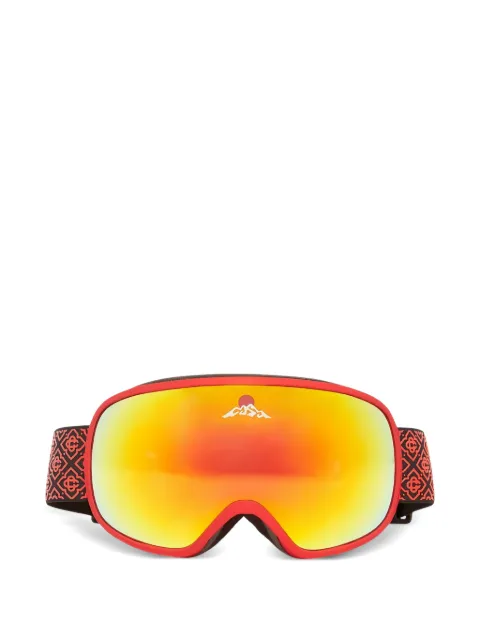 Casablanca monogram-strap ski goggles Red EW08501