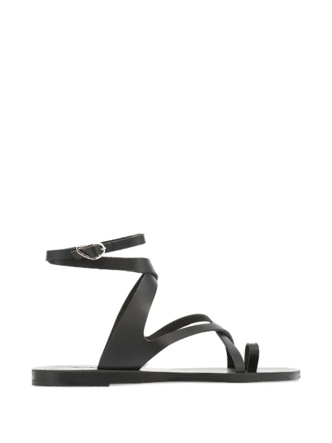 Ancient Greek Sandals Demi leather flat sandals Black DEMI