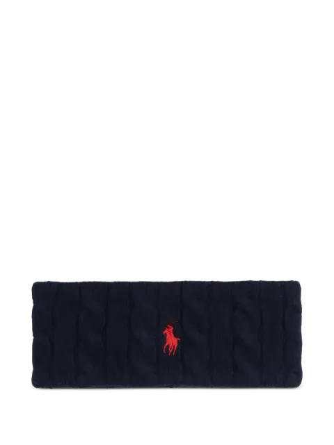 Polo Ralph Lauren knitted logo-embroidered headband Black 455981426004