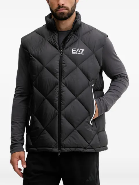 Ea7 Emporio Armani logo-detail quilted gilet Black 7M001002AF15923
