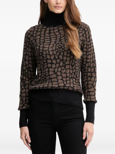 Joop! Kordula patterned roll-neck sweater Brown 30048423