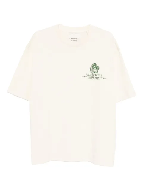Gant logo-printed T-shirt Neutrals 2044040130