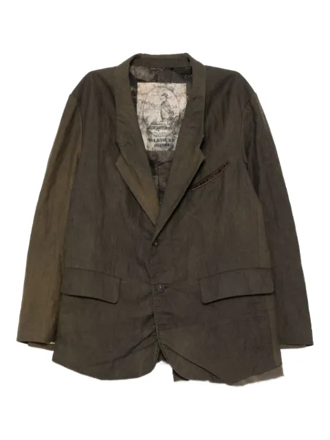 Ziggy Chen distressed dyed blazer Brown 0M2530903