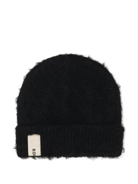 ROUGH. fuzzy beanie hat Black 9624775262472