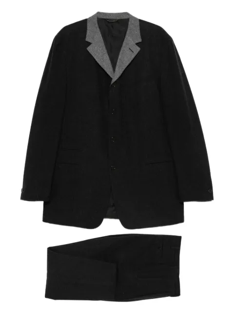 Romeo Gigli Pre-Owned 1990s contrast-lapel suit Black RO600EG