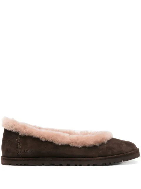 UGG Zora suede ballerina shoes Brown 1178111