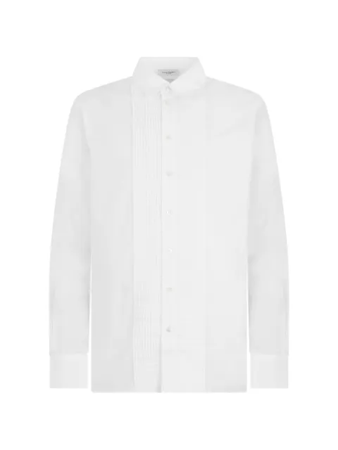 Paolo Pecora pleated-bib shirt White G0130173