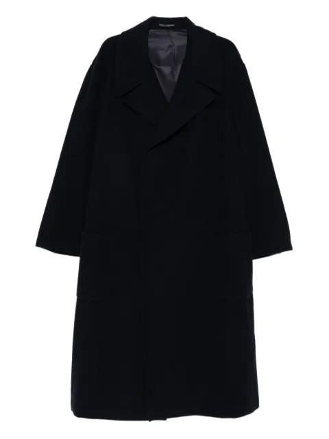 Yohji Yamamoto pocketed double-breasted coat Blue HLC06102