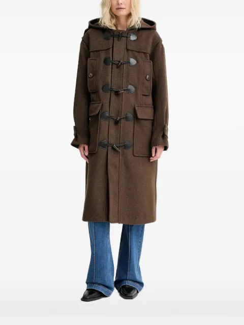 MUNTHE Leverna hooded toggle coat Brown 253154525341