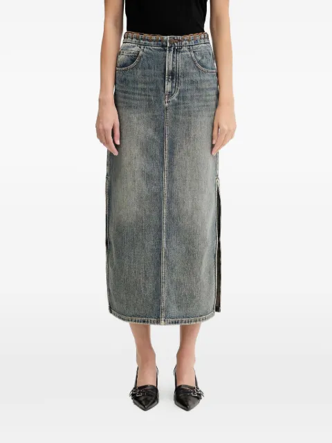 Miss Sixty side slit denim skirt Blue 6S3KJ52100