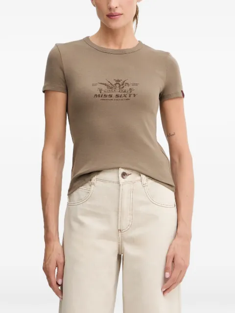 Miss Sixty print-detail T-shirt Neutrals 6S3SJ56300