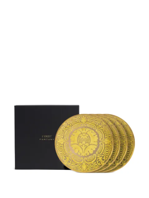 L'Objet Fortuny Orsini dessert plates (set of four) Yellow LPF101