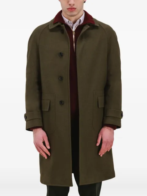 Fortela Amadeo buttoned wool coat Green AMEDEOMA421GRE