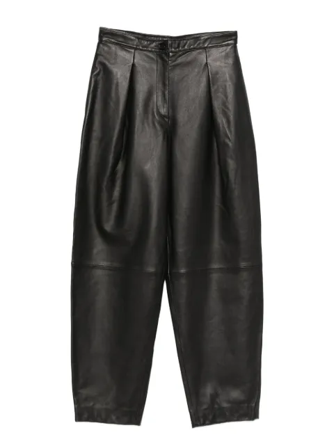 Liviana Conti leather trousers Black F5WX10