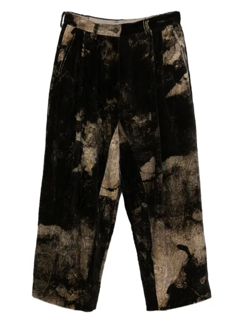 Ziggy Chen all-over print trousers Black 0W2530507