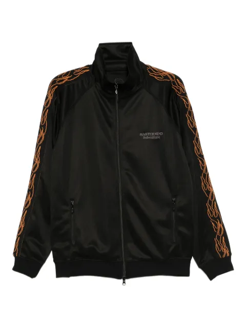 Mastermind World flame skull jacket Black MW25C14BL107
