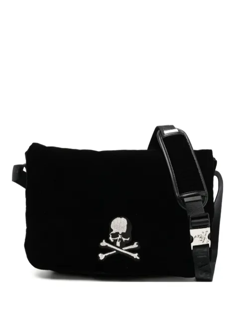 Mastermind World logo-embroidered shoulder bag Black MW25S15BA001