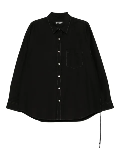 Mastermind Japan embroidered-logo cotton shirt Black MJ25E15SH011025