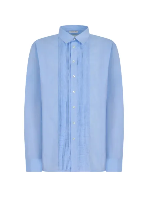 Paolo Pecora pleated-bib shirt Blue G0130173