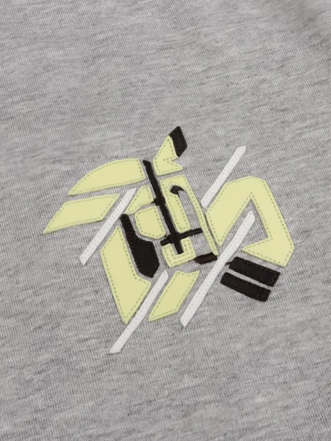 Hermès Pre-Owned 2020s leather-patch crew-neck T-shirt Grey 1011819