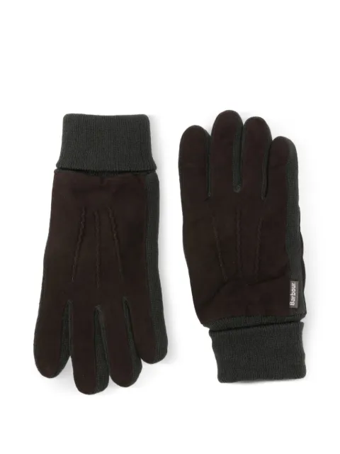 Barbour Magnus ribbed-cuff gloves Brown MGL0117BR12