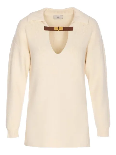 Elisabetta Franchi collar detail sweater White MK06S56E2