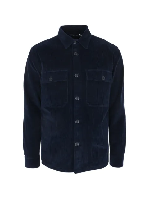 120% Lino corduroy-effect pocket overshirt Blue 32ELIM89S6000G410P
