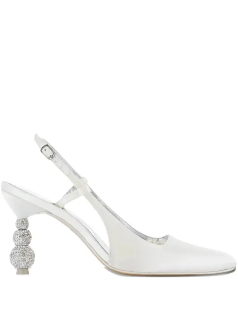 Sophia Webster 85mm Natalia crystal pumps White SBR25007